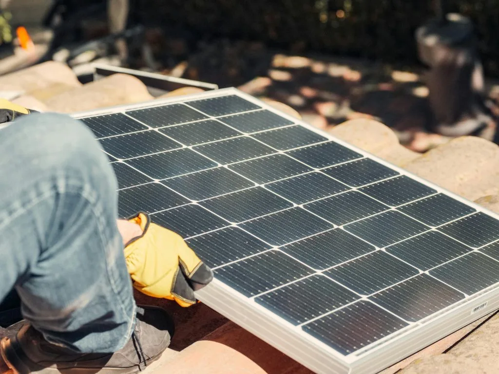 Service upgrades include installing solar panels on rooftops for energy efficiency